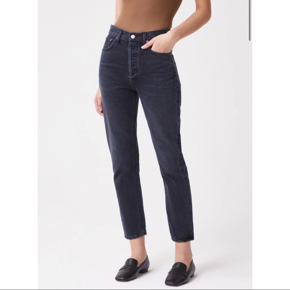 Agolde Riley Straight Crop Jeans in Edit